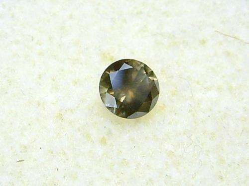 Fancy Dark Brownish Green Round Diamond 0.21 ct.