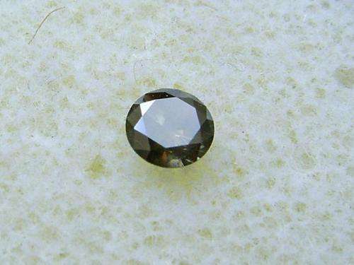 Fancy Dark Brownish Green Round Diamond 0.21 ct.