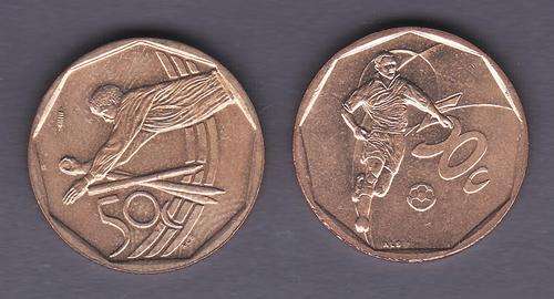 RSA 2002 & 2003 Soccer 50 Cent Coins