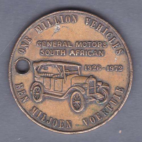 General Motors South Africa 1 Million Vehicles 1926 to 1972 Medallion