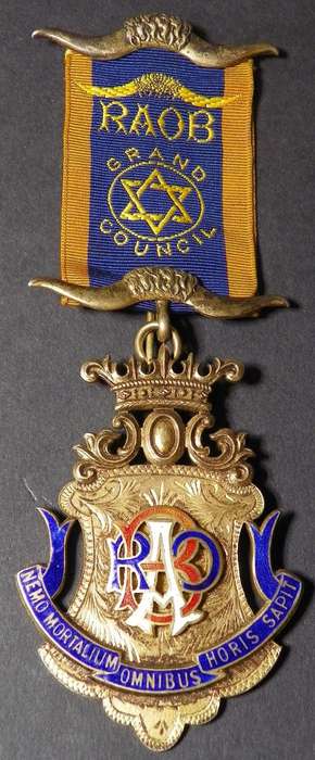 Sterling Silver RAOB Grand Council Medal L.Simpson London LTD 1957