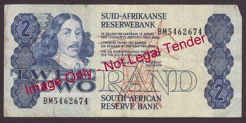 RSA 1983 - 1989 G.P.C. de Kock 2 Rand Banknote