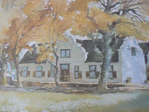 This is a beatifull frame Stellenboch print  painting signed