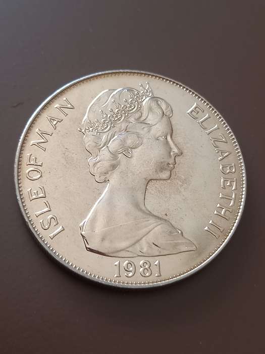 ISLE OF MAN WEDDING OF PRINCE CHARLES AND LADY DIANA 1 CROWN.