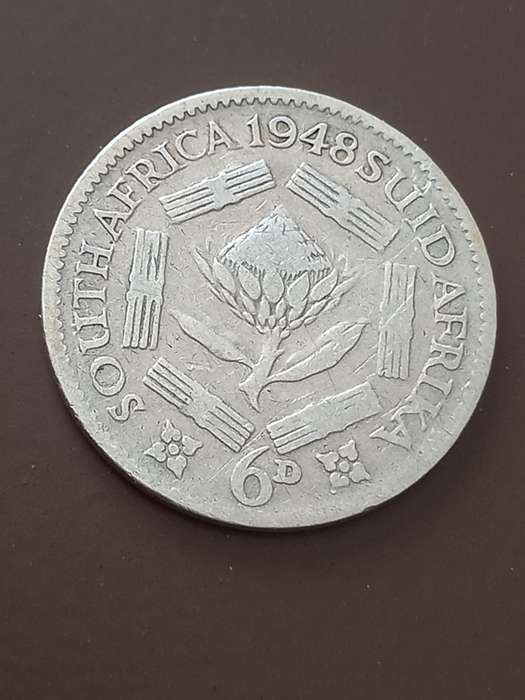 1948 80% SILVER UNION SIXPENCE.