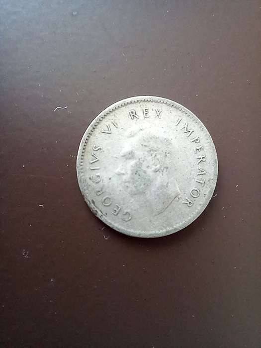 LOT OF 4 SILVER 80% WELL CIRCULATED THREE PENCE COINS. ONE BID TAKES ALL.