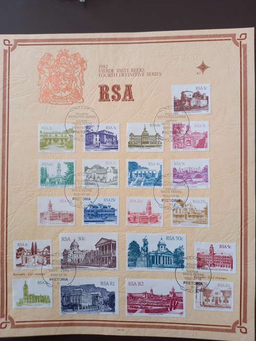 1982 FOURTH DEFINITIVE SERIES RSA STAMPS