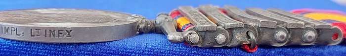 - QSA (Queen`s South Africa Medal) with 5 x Clasps to 335 CORPL: E. STEPHENSON IMPL: LT INFY -