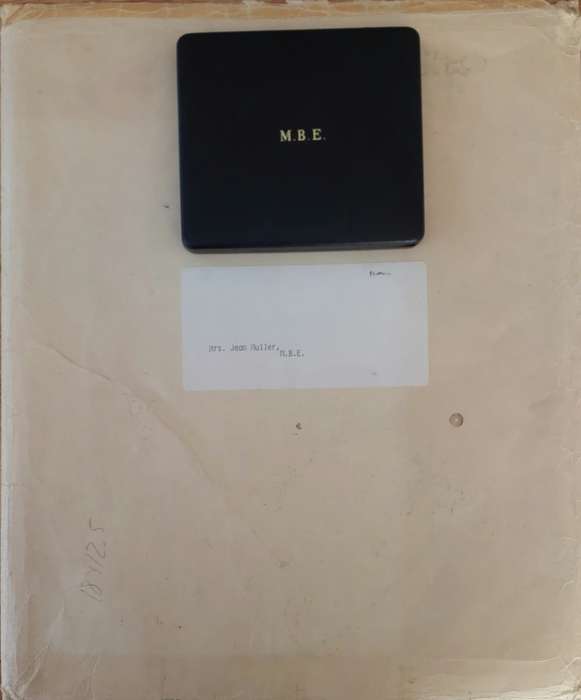 - Rare Boxed Most Excellent Order of the British Empire (MBE) to Mrs Jean Muller with Certificate -