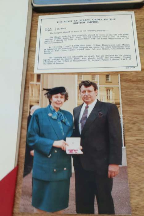 - Rare Boxed Most Excellent Order of the British Empire (MBE) to Mrs Jean Muller with Certificate -