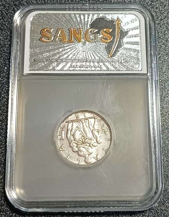 Kingdom of Italy 1937R XV 5 Lire Silver Coin - GRADED XF45