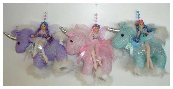 BEAUTIFUL PORCELAIN UNICORN FAIRIES  - 17CM
