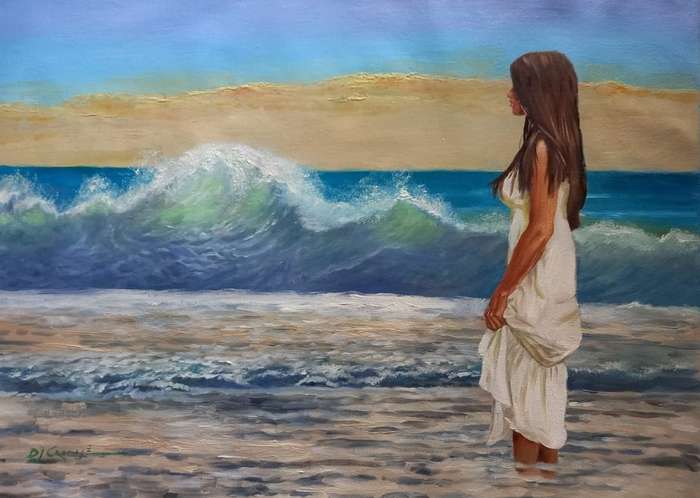 Early Morning, oil painting by Danie Cronje on canvas roll, unframed