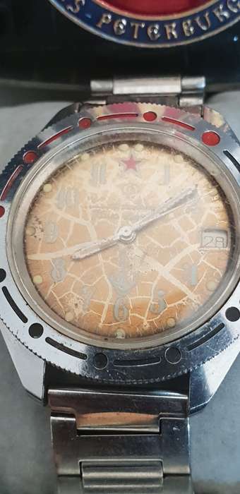 Russian Diver watch and modern hipflask