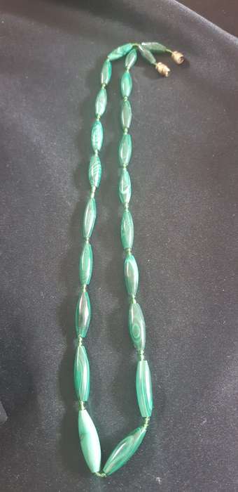 Vintage malachite necklace from 1970`s