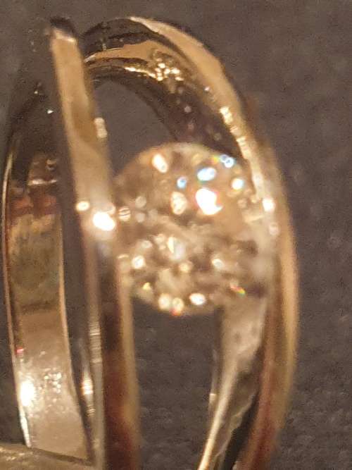 Platinum and 0.44 carat genuine Diamond solitaire Ring