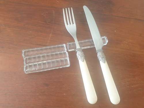 Crystal cut Vintage knife rests set of 4