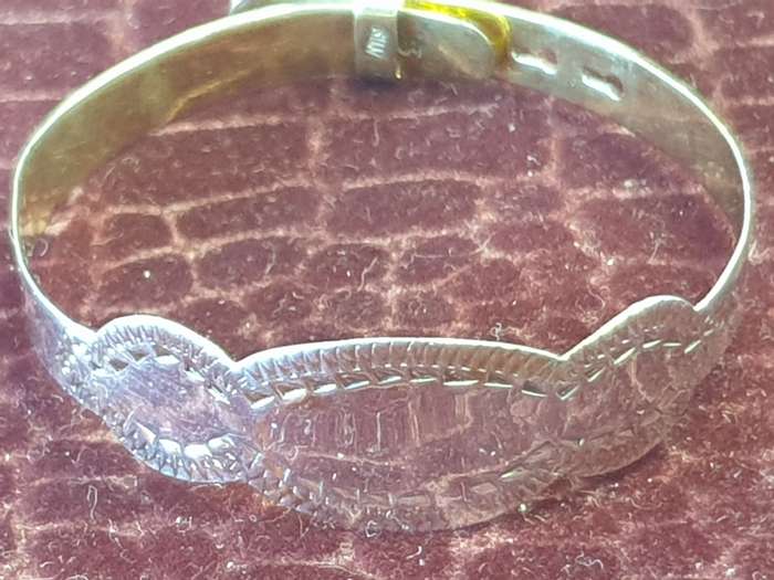 solid silver baby bangle