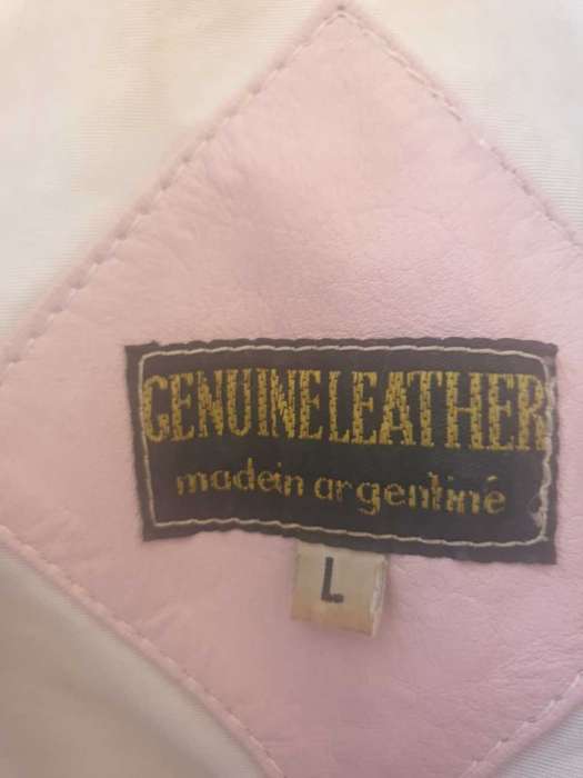 pink genuine leather ladies jacket-large