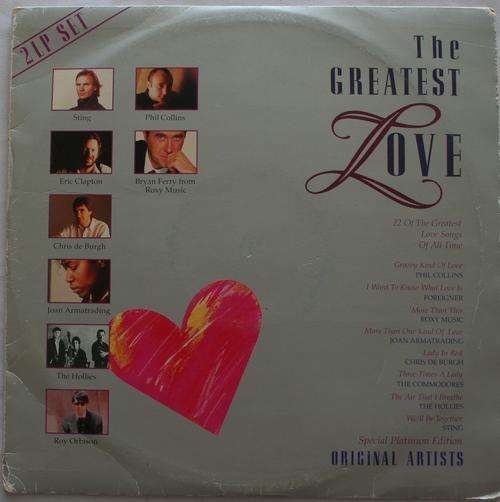 THE GREATEST LOVE -- VARIOUS -- DOUBLE VINYL LP RECORD