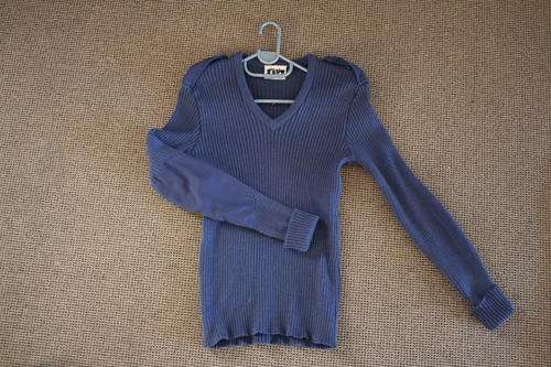 SAAF, SA AIR FORCE BLUE JERSEY PULLOVER, SIZE: MEDIUM