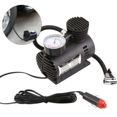 12V 250 PSI Portable Electric Air Compressor Car Wheel Inflator