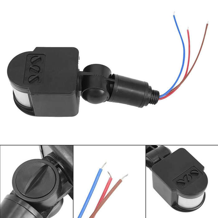 Smart Infrared PIR Motion Sensor Switch 180 Degree 220V Waterproof