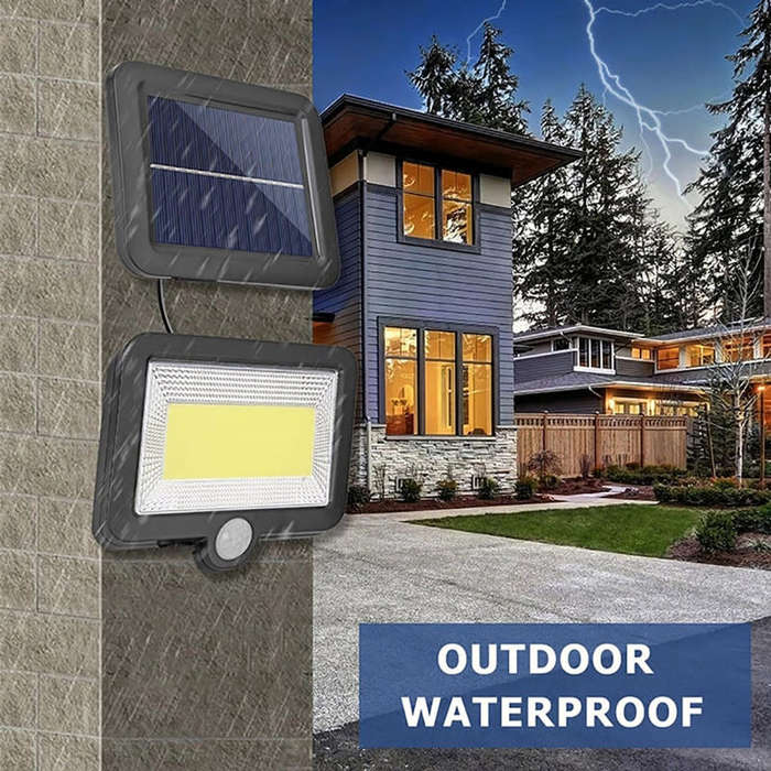 LED Solar Cob Wall Light For Home Garden Path Courtyard Pir Motion Sensor Wall Light