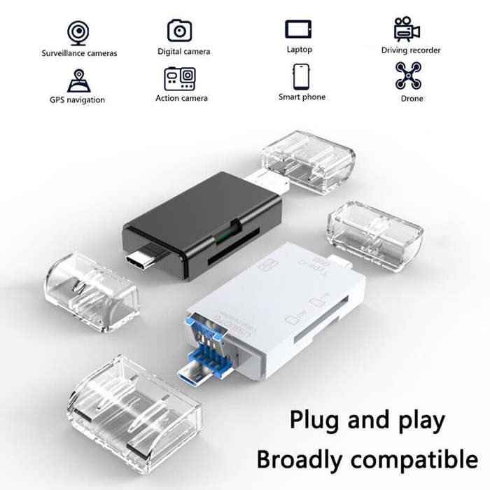 Multifunctional Treqa USB-6 OTG Adapter Type-C Interface Mini