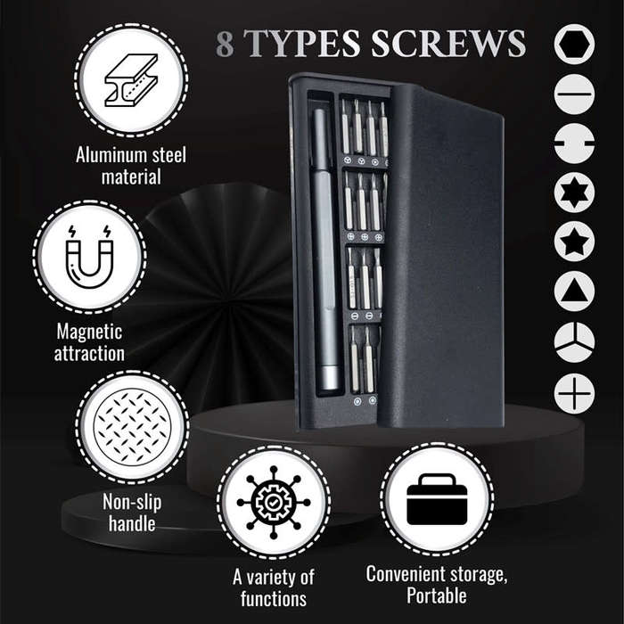 Precision Screwdriver Set 24 In 1 Gadget Set Suitable For Mobile Phone Computer Glasses Watch Repair