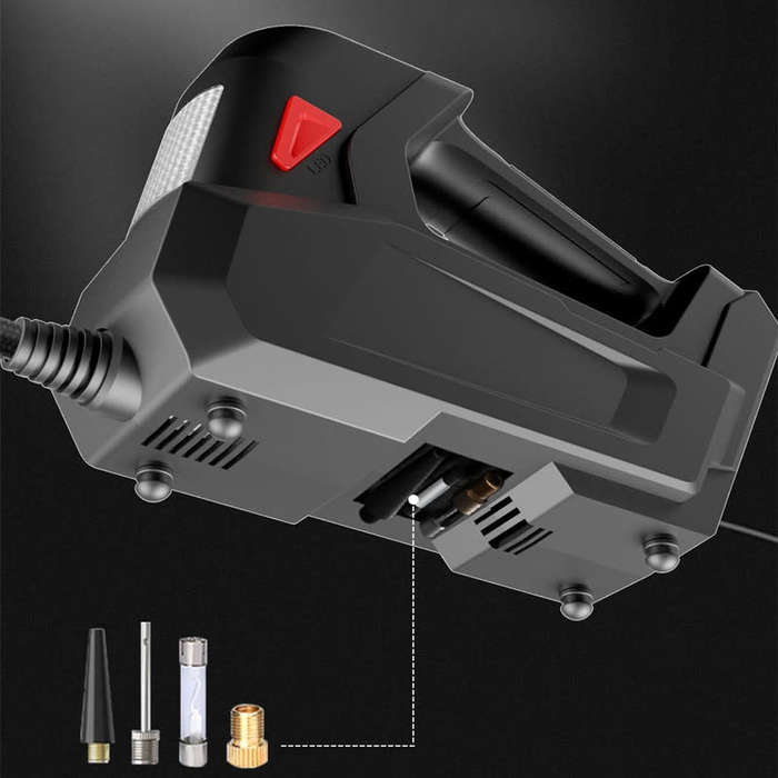 12V Car Tire Air Pump Air Compressor With Led Light