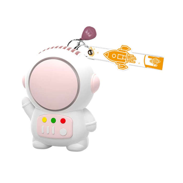 Mini Portable Astronaut Fan with Keychain Cute Toy USB Rechargeable