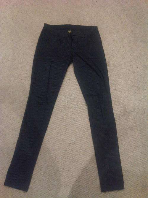 Pinstrip black and white skinny pants- Size 28