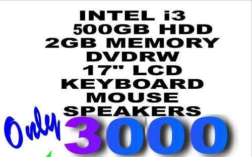 Intel i3 With 500GB, 2GB Ram - Just for R2499 (B.New In the Box)