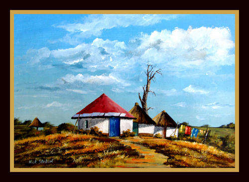 '' HOME " Original signed acrylic by Nick Stobart.