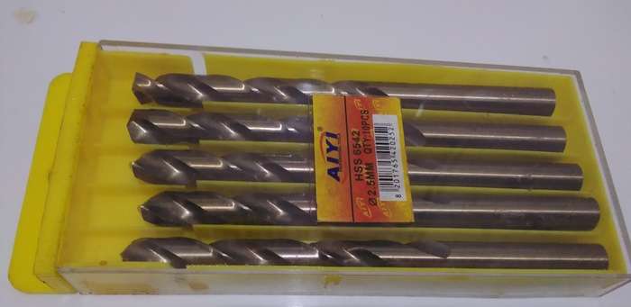 6-Piece AIYI 2.5mm HSS 6542 Drill Bits Pack.