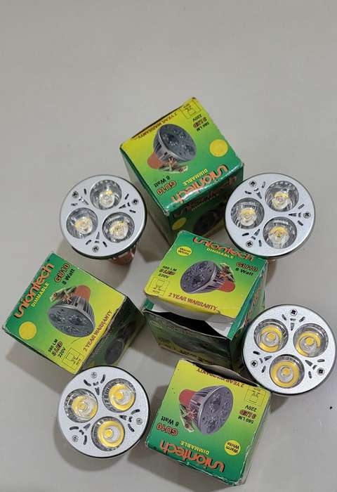 DIMMABLE UNIONTECH 8w LED Downlights GU 10 (BID PER LOT)!!