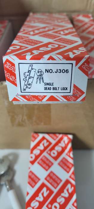 ZASO Quality Single Dead Bolt Lock, Complete With A set Of 3x Keys & Accessories.(Bid Per Piece)
