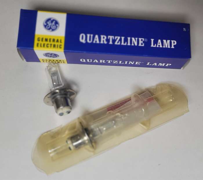 200w GENERAL ELECTRIC (USA) Quatzline 6.6A Studio/Stage Lamp Bulbs (Bid Per Piece)