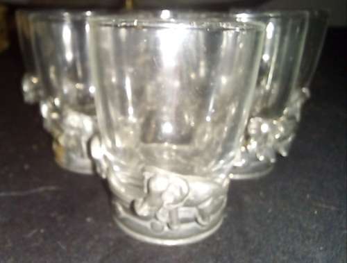 Set of 6 elephant shot glasses