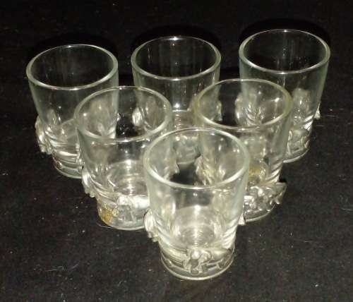 Set of 6 elephant shot glasses