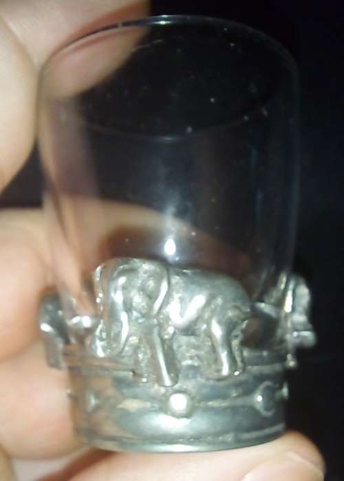 Set of 6 elephant shot glasses