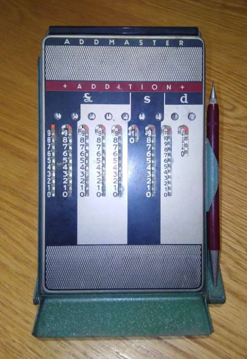 Vintage Manual Calculator  Addmaster (circa 1945)