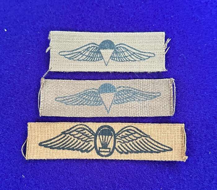 SADF Para Wings Imprinted on Nutria - Lot of Three