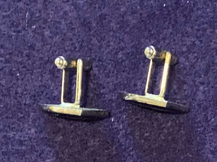32 Battalion Black Colour Cufflinks - Pair - As New