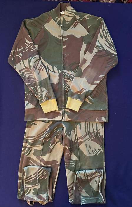 Rare RHODESIAN Camoflage 2 Piece Tracksuit - Made by Sprinter - Period Piece
