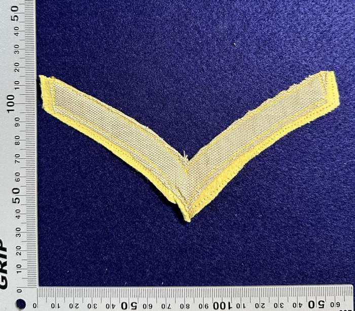 Rhodesian Pre-UDI Pay Corps Lance Corporal - Bullion Wire Gold on Yellow