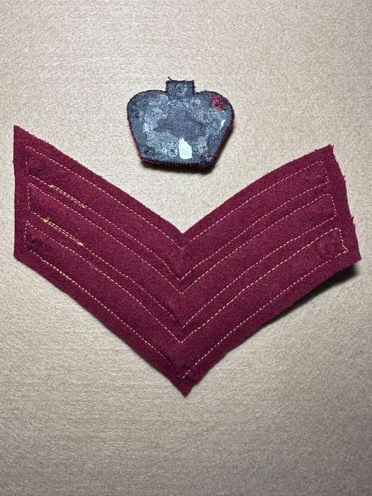 Rhodesia Medical Corps - Colour SGT RANK - Wire Bullion Gold on Yellow, 1956 - 1970