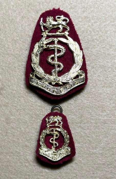 Rhodesian Medical Corps - CAP AND COLLAR ANNODISED ON FLASH