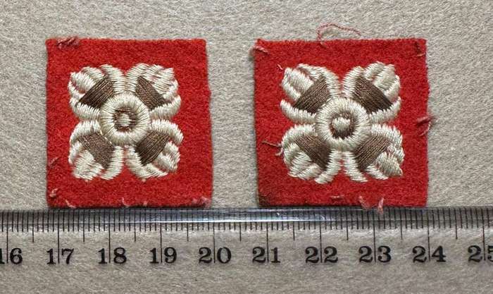 Rhodesian Forces - COTTON RANK PIPS WW2